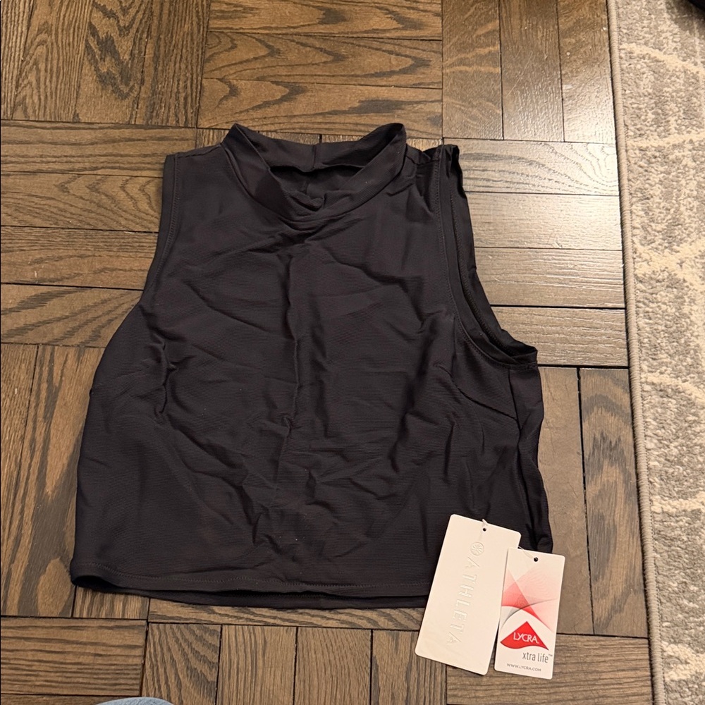 Athleta Charcoal Sleeveless Tank Top
